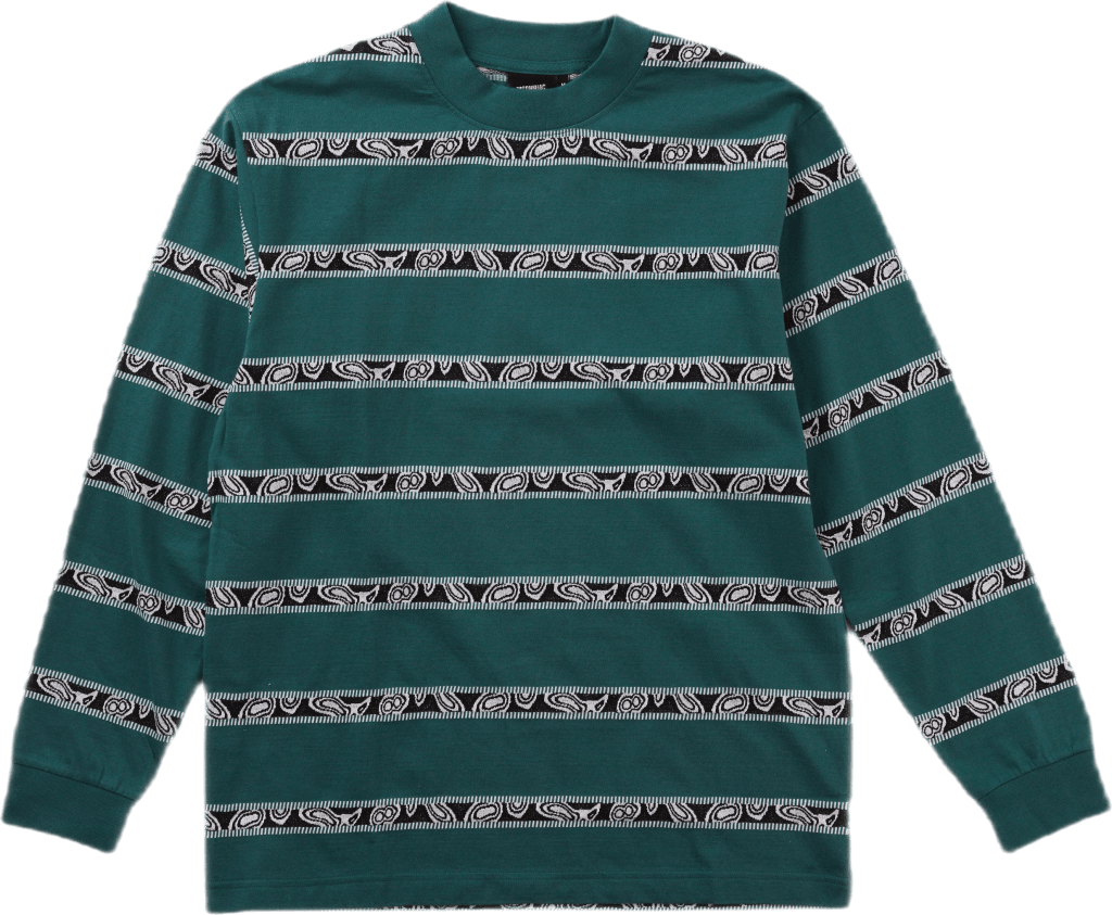 Eye Stripe Long Sleeve Tee Jade, Male, Vaatteet, T-paita, Vihreä, XL