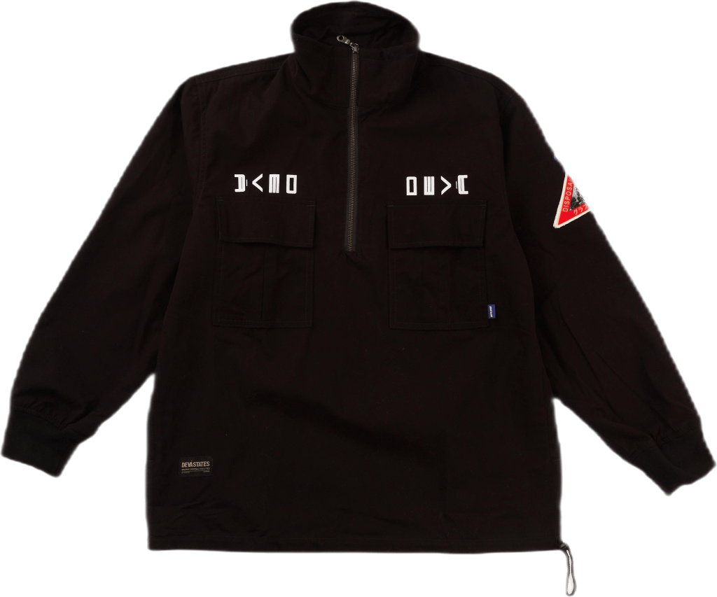 Half Zip Anorak Jacket Black