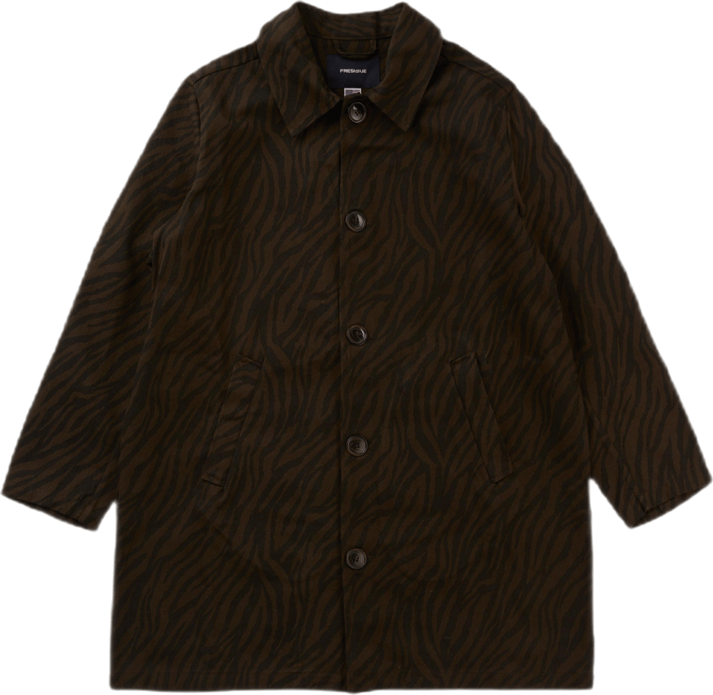 Zebra Trenchcoat Forest Green