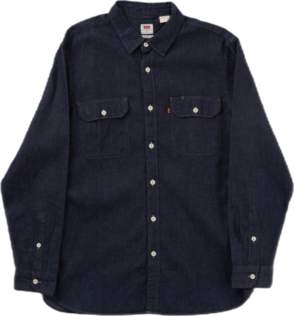 Jackson Worker Lt Wt Cotton Hemp, Male, Kläder, Skjortor, Svart, S