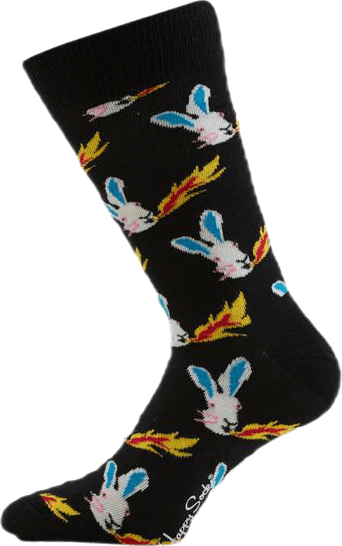 Fire Rabbit Sock Black, Unisex, Kläder, Strumpor, Flerfärgad, 41-46