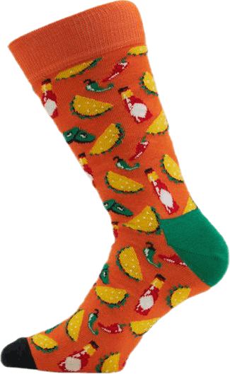 Taco Sock Orange, Unisex, Kläder, Strumpor, Orange, 41-46