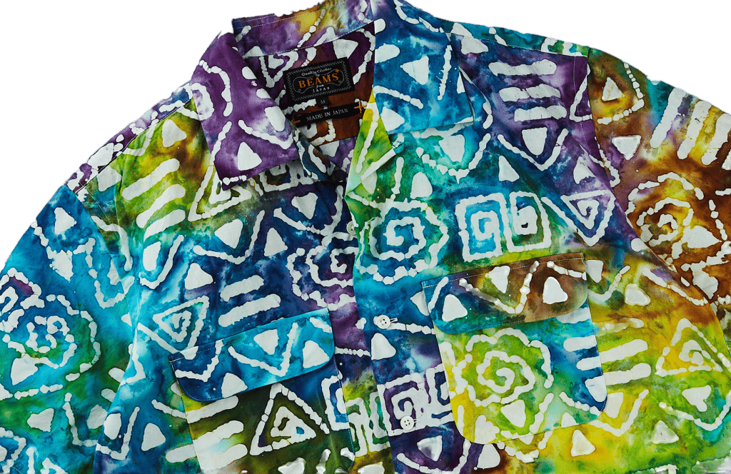 Short Sleeve Open Collar Batik Multi - Bild 2