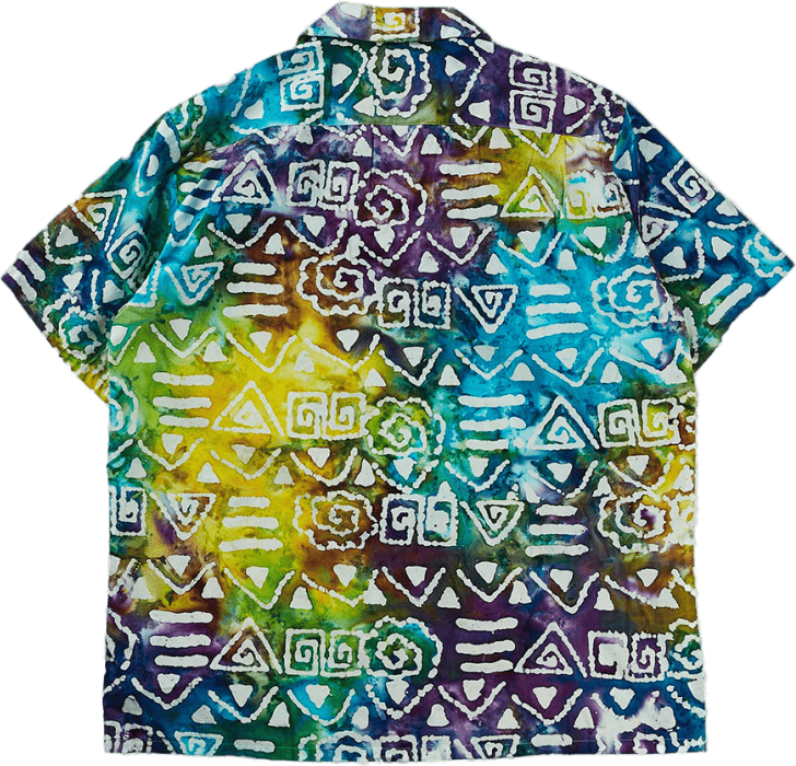 Short Sleeve Open Collar Batik Multi - Bild 3