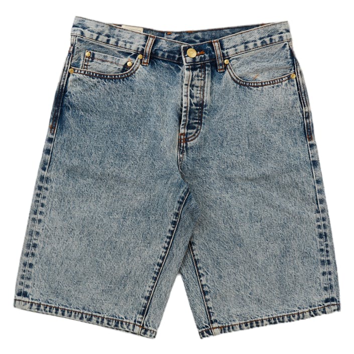 Work Shorts Bleached Denim, Unisex, Odzież, Spodenki, Niebieski, M