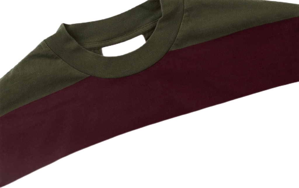 Boxy Tee Long Sleeve Burgundy Stripe - Bild 2