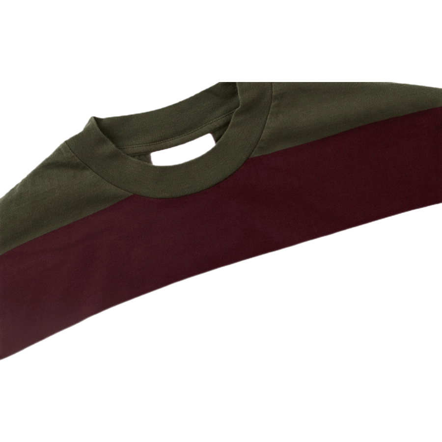 Boxy Tee Long Sleeve Burgundy Stripe - Bild 2