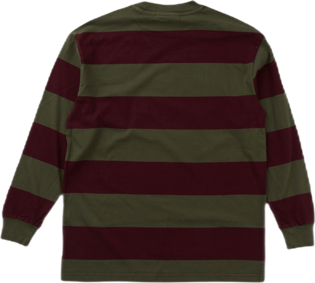 Boxy Tee Long Sleeve Burgundy Stripe - Bild 3