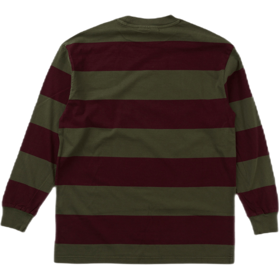 Boxy Tee Long Sleeve Burgundy Stripe - Bild 3