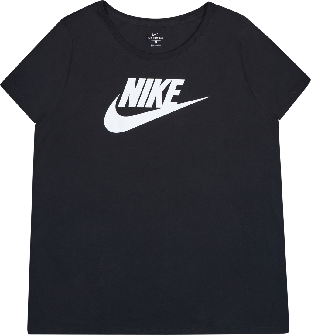 Nsw Tee Essntial Futura Plus Svart/vit, Female, Klær, T skjorte, Svart, XL