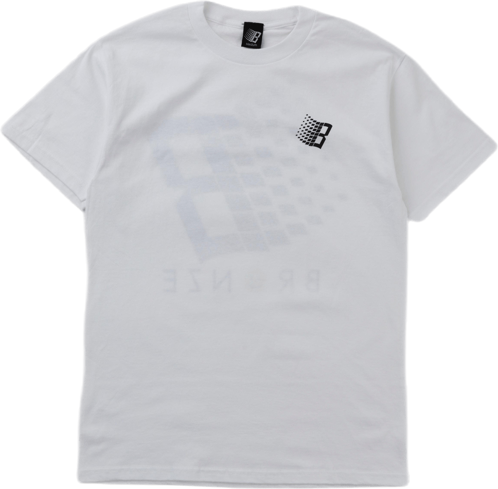 Smiley B Logo Tee Back & Front White