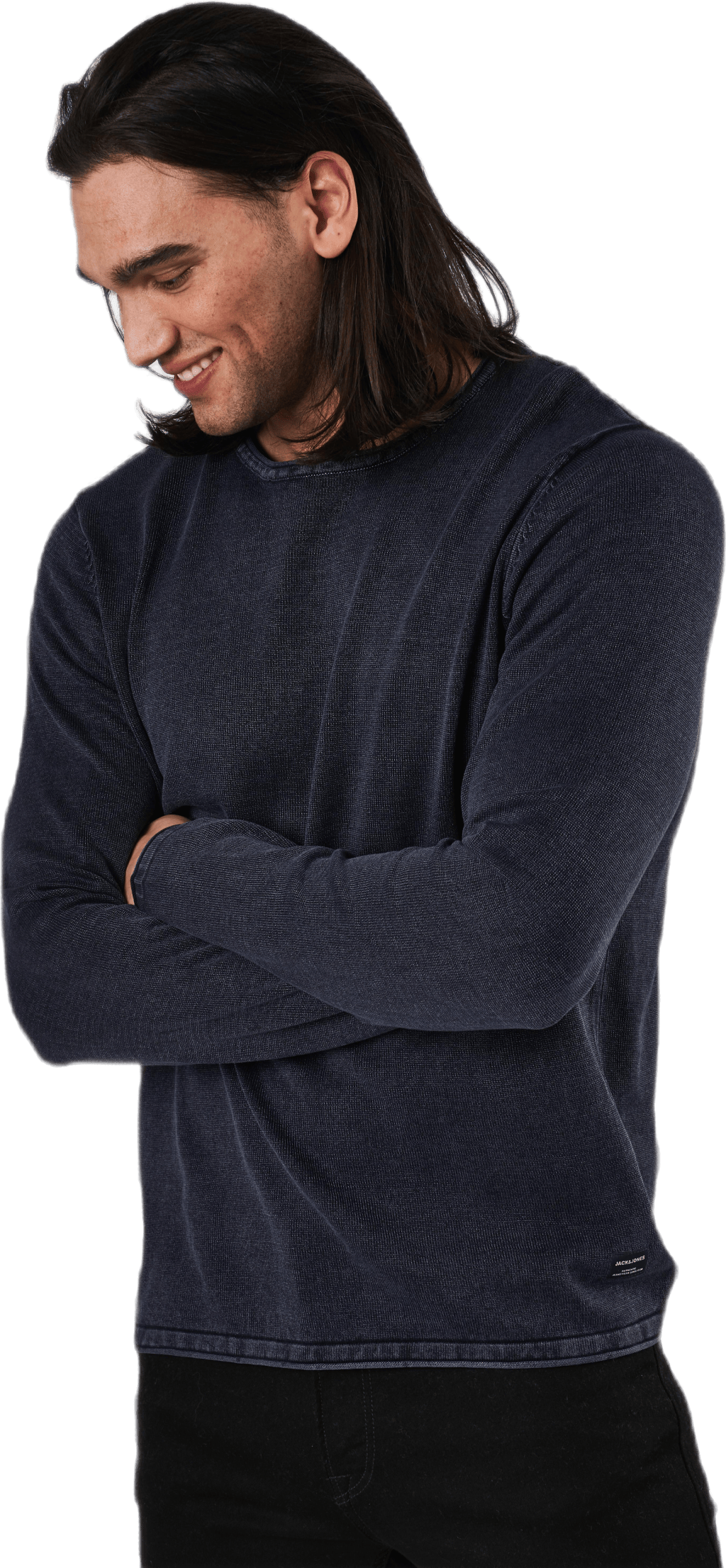 Eleo Knit Crew Neck Navy Blazer, Male, Abbigliamento, Camicie, Blu, M