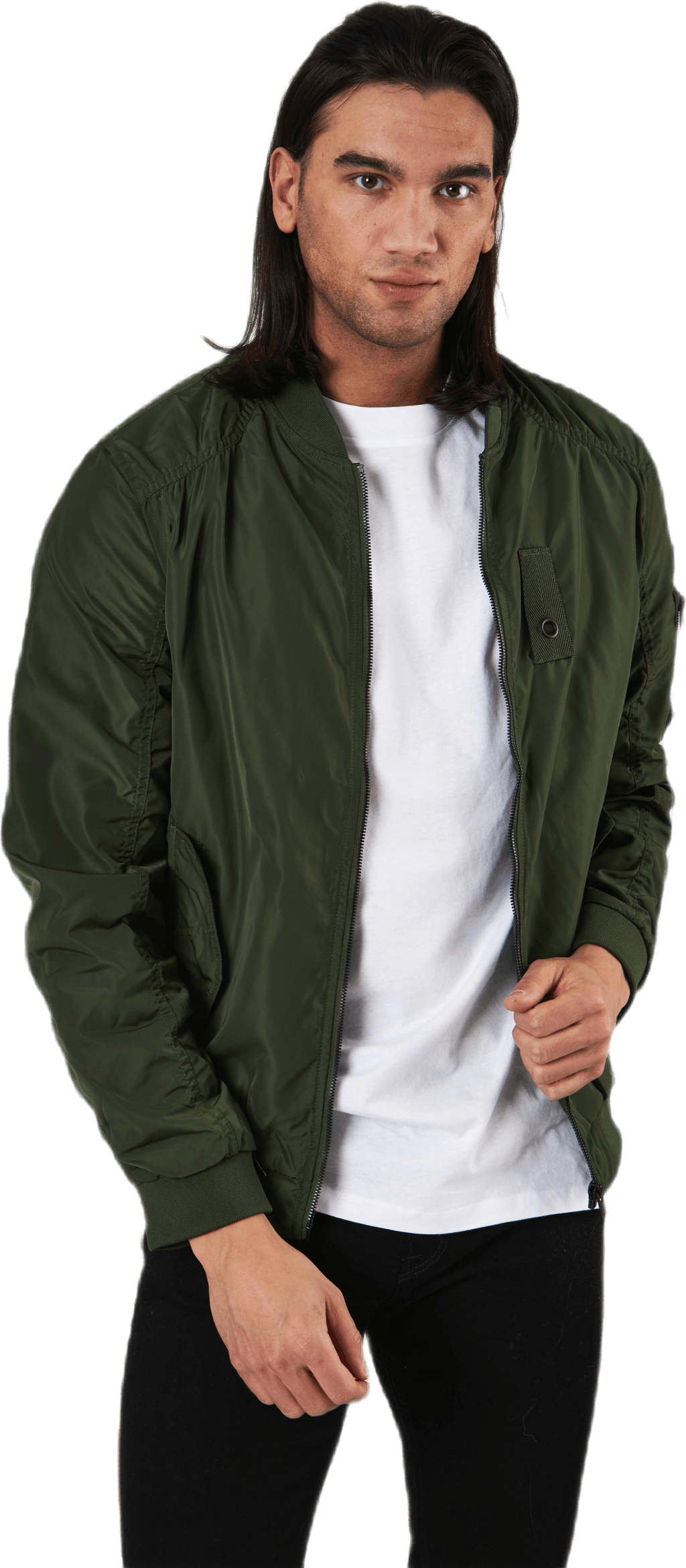Jaxson Bomber Rifle Green, Male, Kleding, jassen, Groen, M