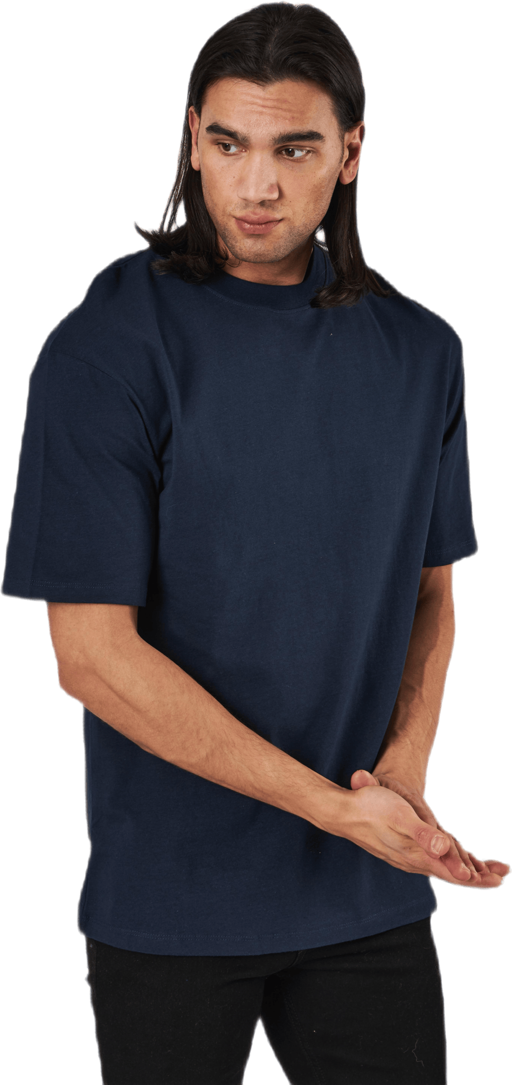 Brink Tee Ss Crew Neck Navy Blazer, Male, Apparels, T-shirt, Blue, L
