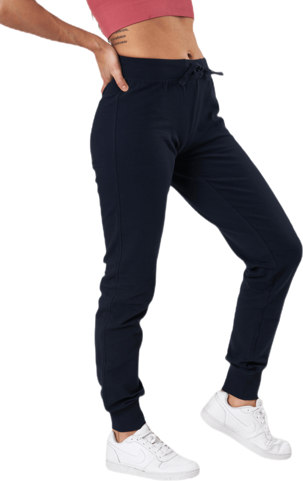 Rib Cuff Pants Blå - Bild 2