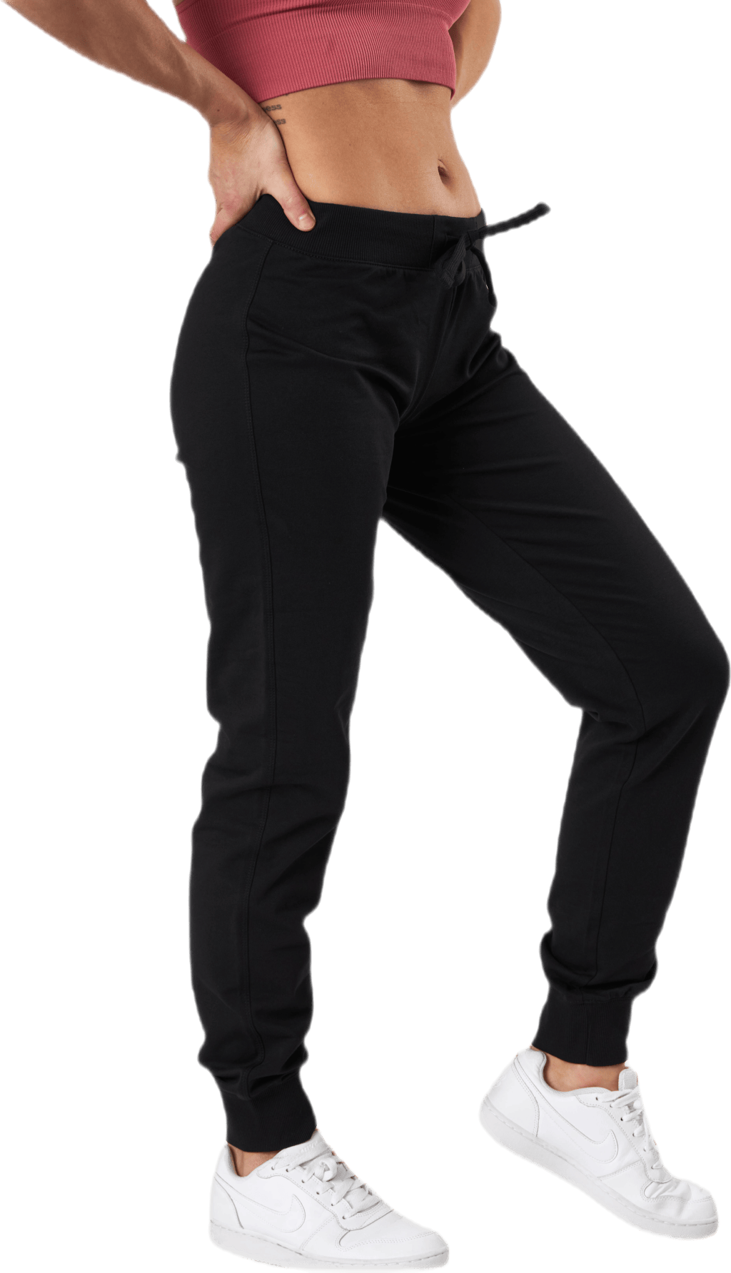 Rib Cuff Pants Svart - Bild 2