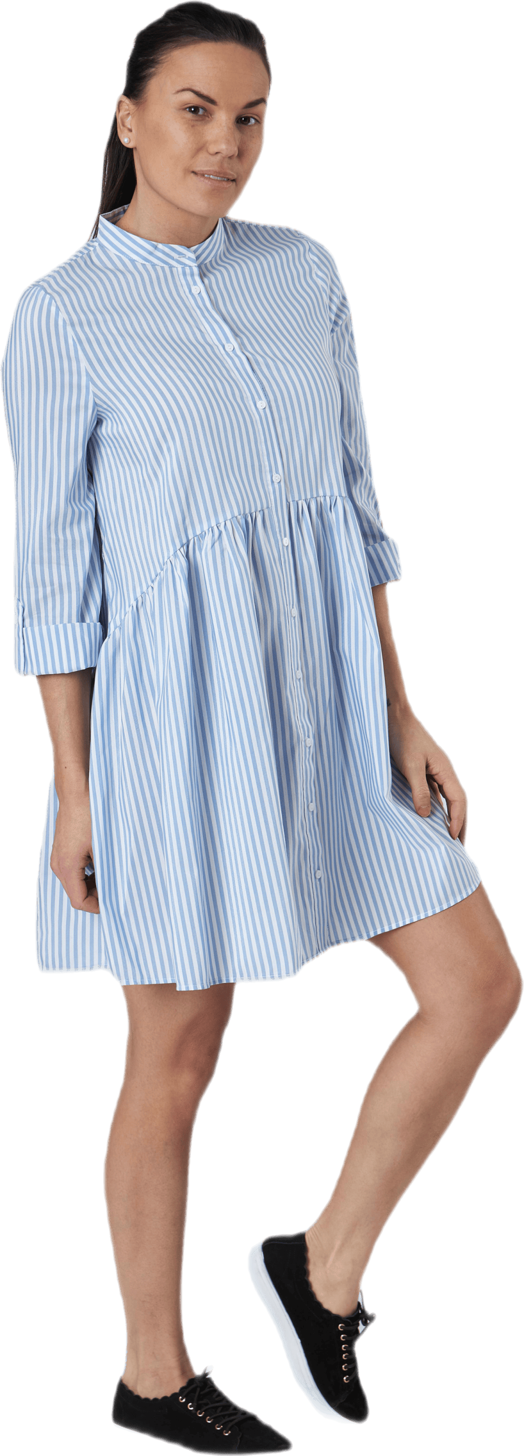 Ditte Life  Stripe 3/4 Dress W White - Bild 2