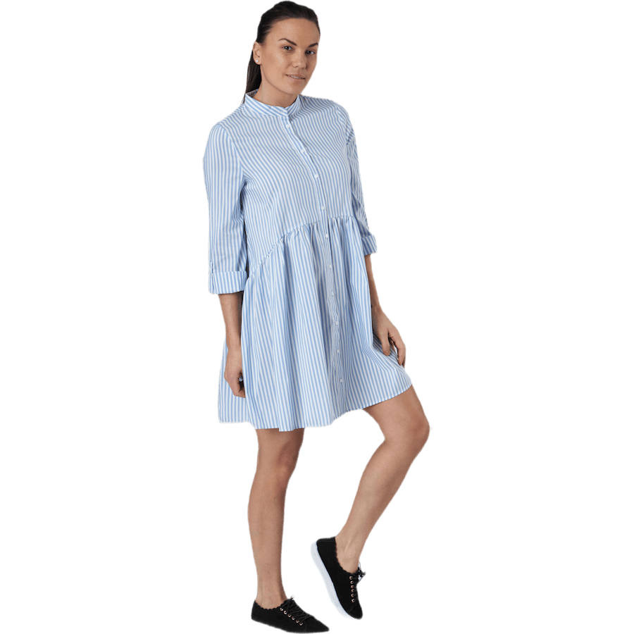 Ditte Life Stripe 3/4 Dress W White - Bild 2