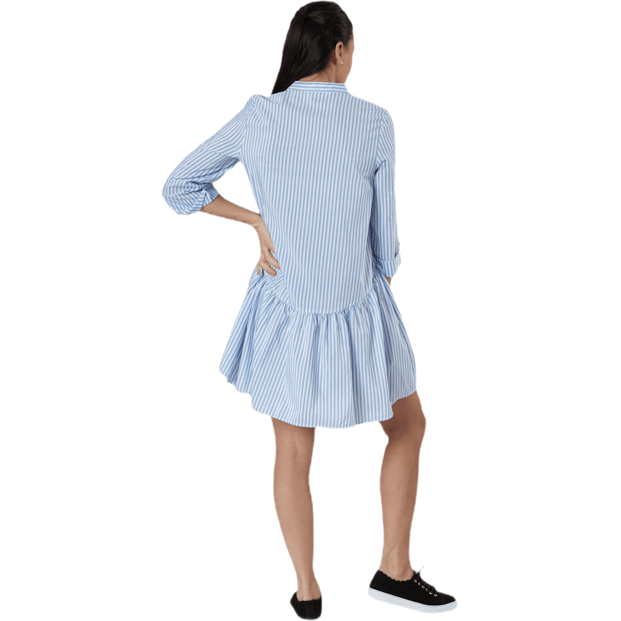 Ditte Life Stripe 3/4 Dress W White - Bild 3