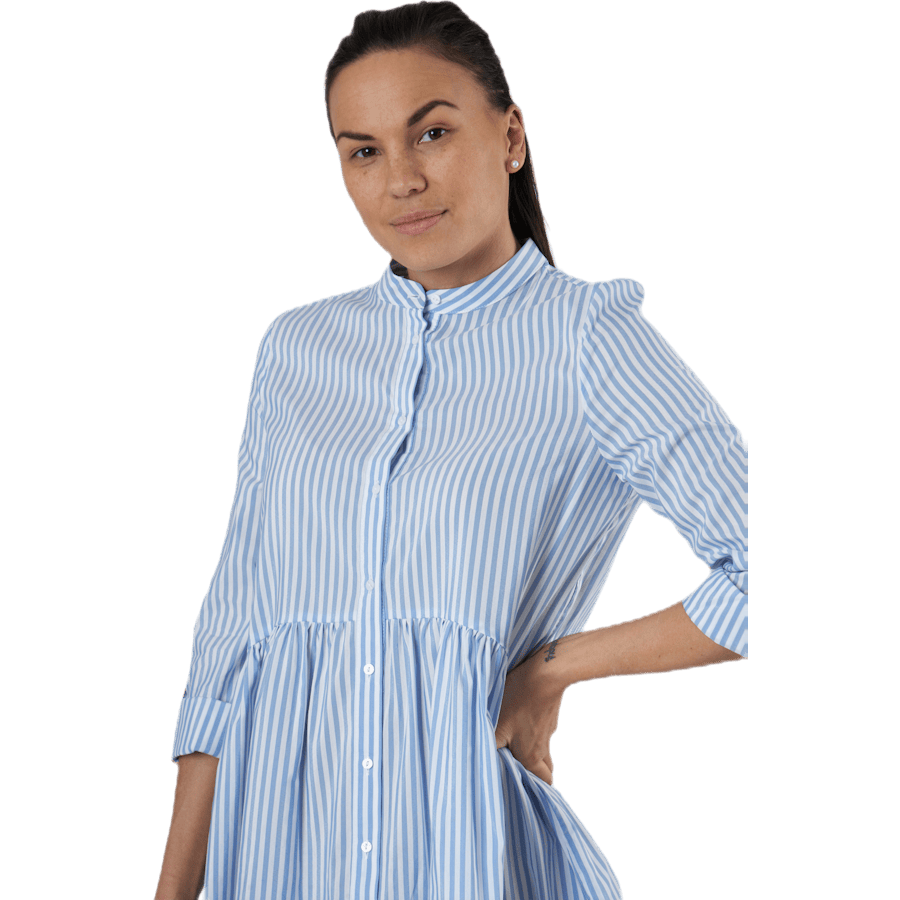 Ditte Life Stripe 3/4 Dress W White - Bild 4