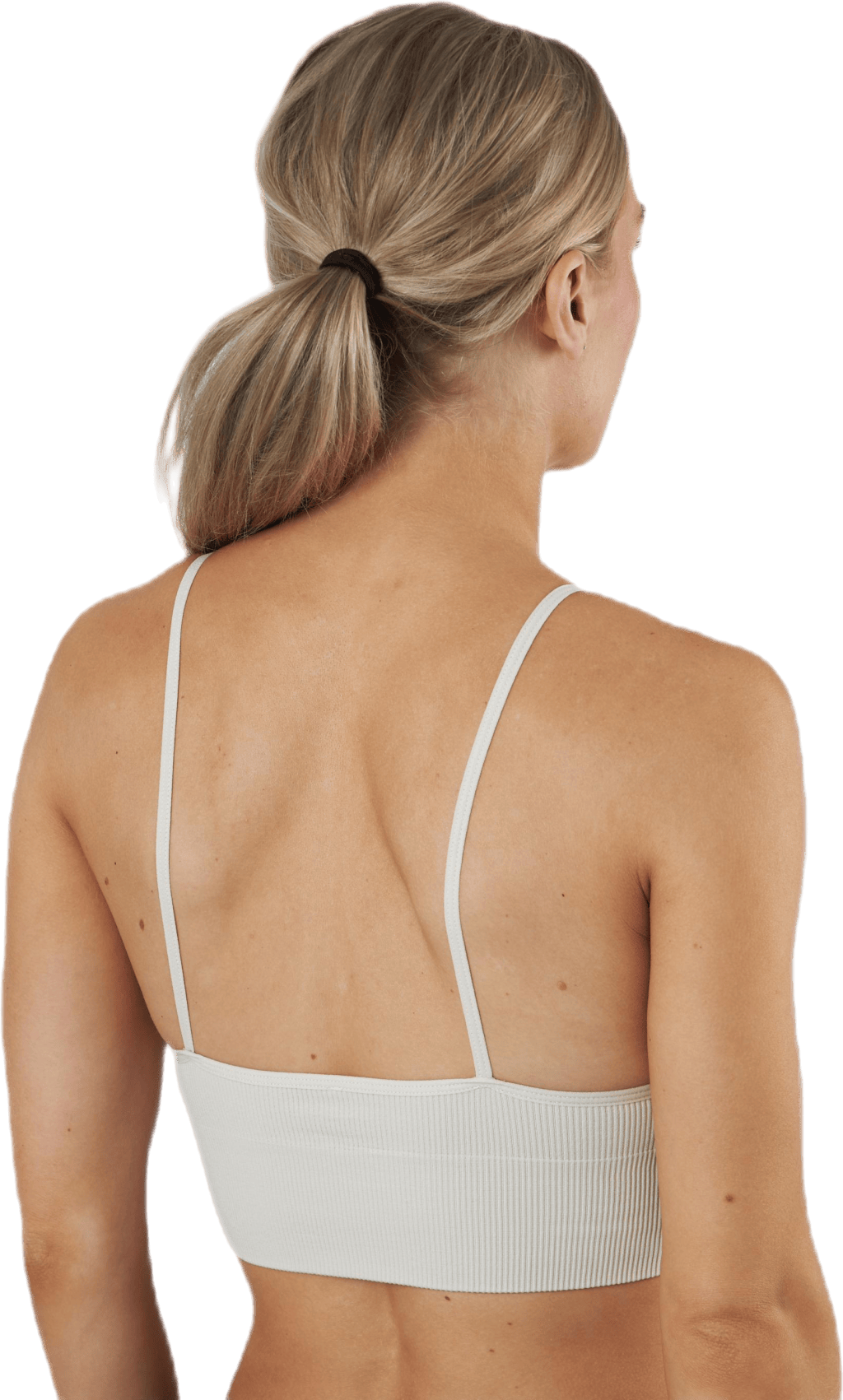 Vicky Rib Seamless V-neck Top Grey - Bild 3