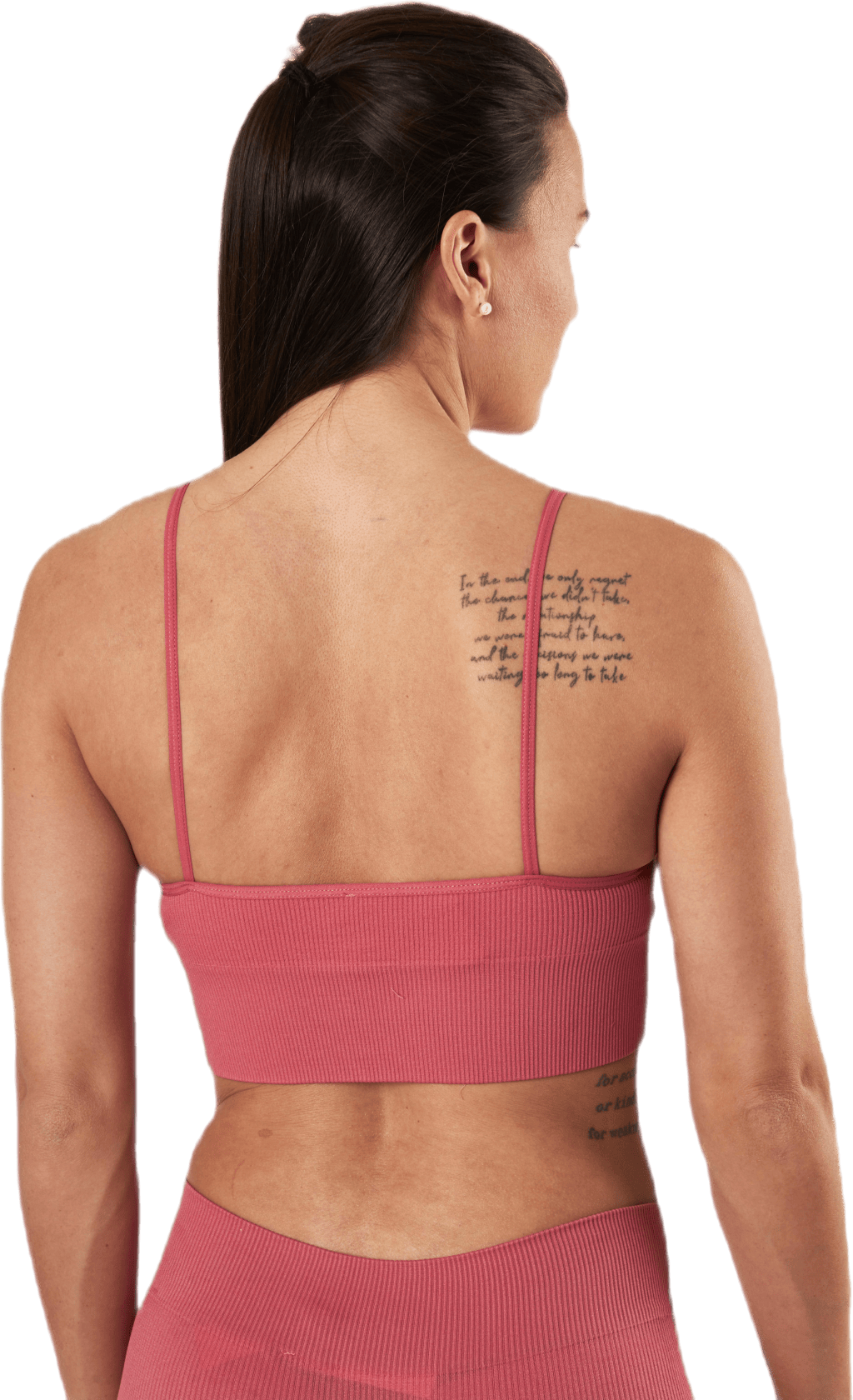 Vicky Rib Seamless V-neck Top Pink - Bild 3