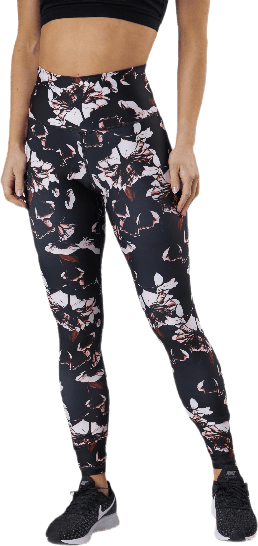 Summer W Print Waist Tights Flerfärgad, Female, Apparels, Leggings, Running, Multi color, 46