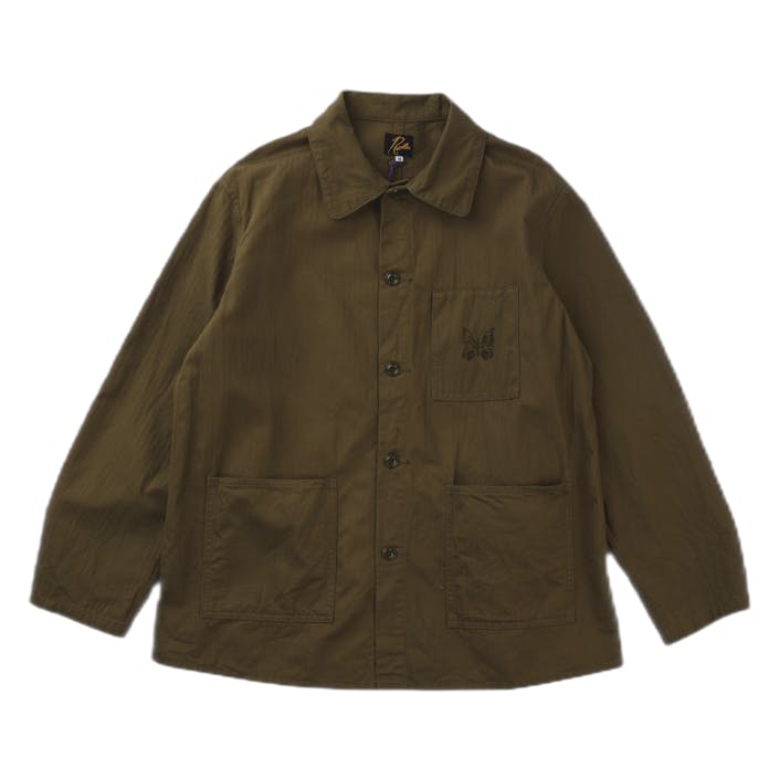 D.n. Coverall Jacket - Cotton  Olive, Male, Kleding, jassen, Bruin, S