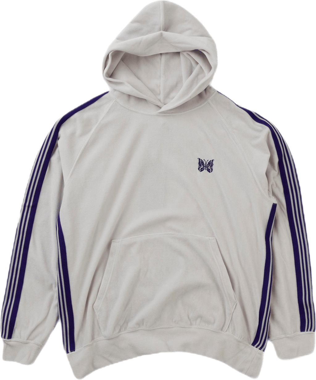 Track Hoody - C/pe Velour White, Male, Apparels, hoodies and sweatshirts, White, S