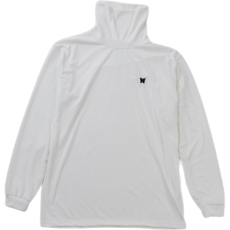 L/s Turtle Neck Tee – Poly Jer White