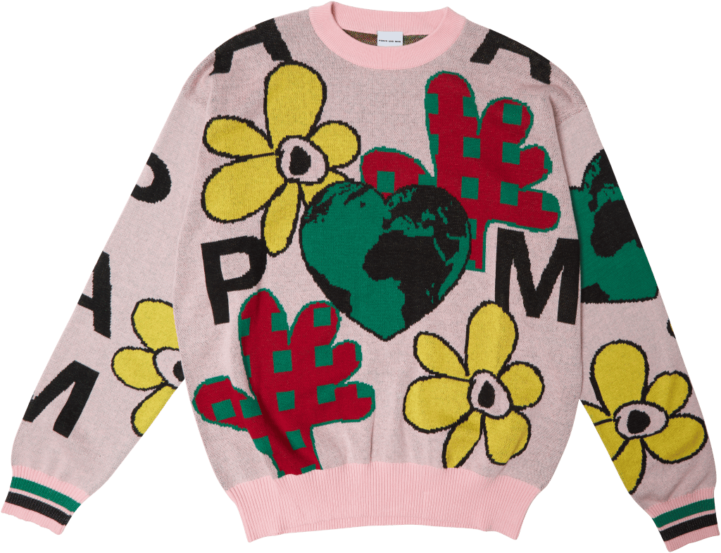 Off Set Intarsia Knitted Jumpe Multi