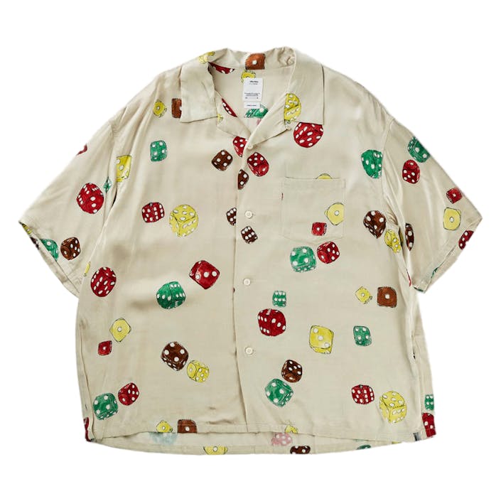Wallis Shirt S/s Dice White, Male, Kleding, Tops, Wit, L