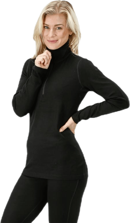 260 Tech LS Half Zip Black, Female, Ropa, capas base, Alpinismo, Negro, XS