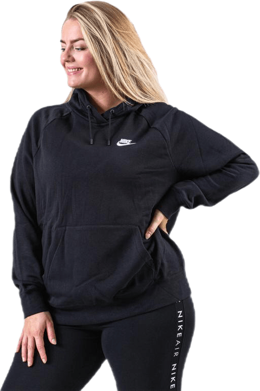 Essential Hoodie Plus White/Black, Female, Abbigliamento, Camicie, Nero, XXL