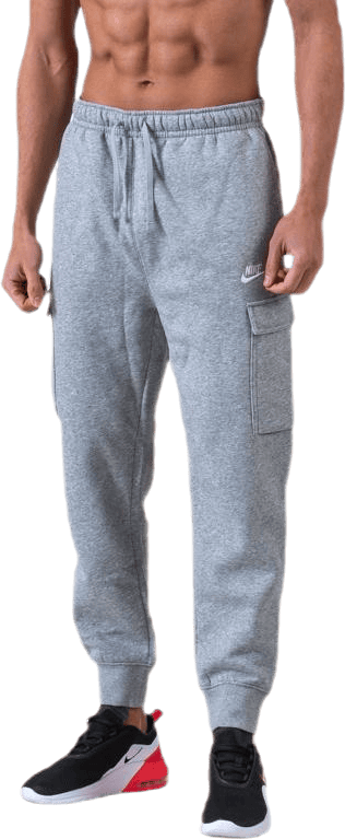 Sportswear Club Fleece Men's Cargo Pants DK GREY HEATHER/MATTE SILVER/WHITE, Male, Apparels, Pants, Grey, L