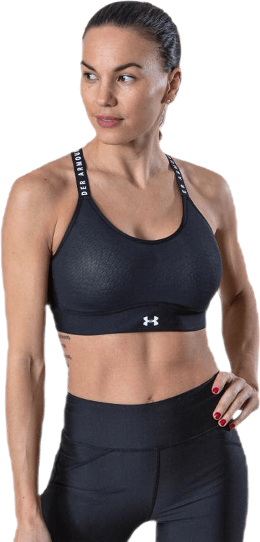UA Infinity Mid Bra Black, Female, Kleding, Sport bh, Rennen, Zwart, M