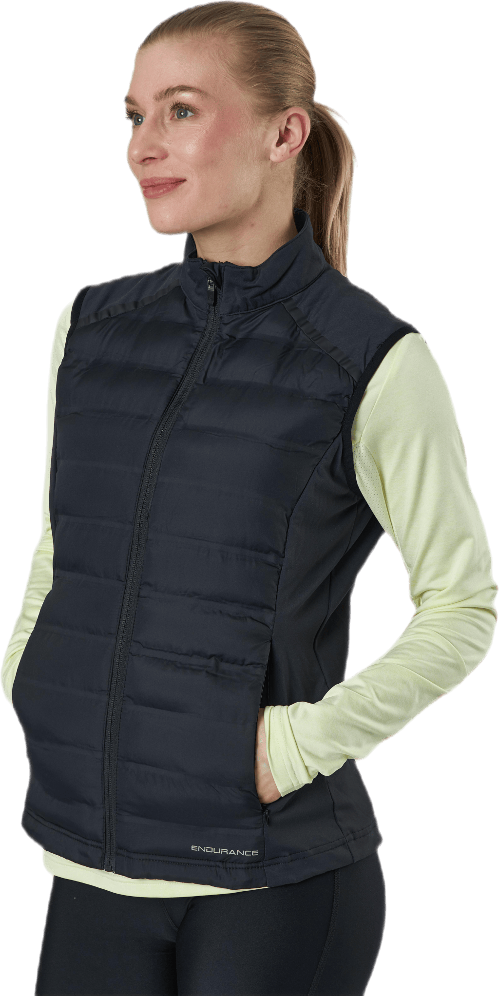 Reitta W Hot Fused Hybrid Vest Black, Female, Ropa, chaquetas, Negro, 42