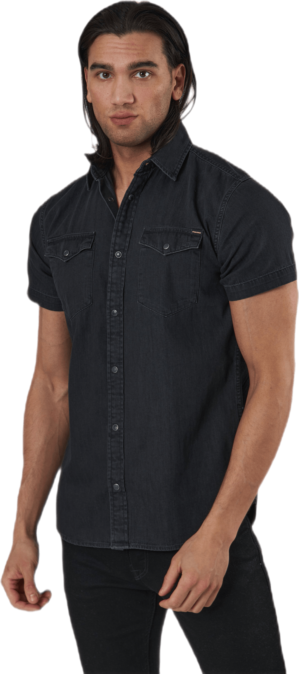 Esheridan Shirt S/S Black, Male, Apparels, T-shirt, Black, S