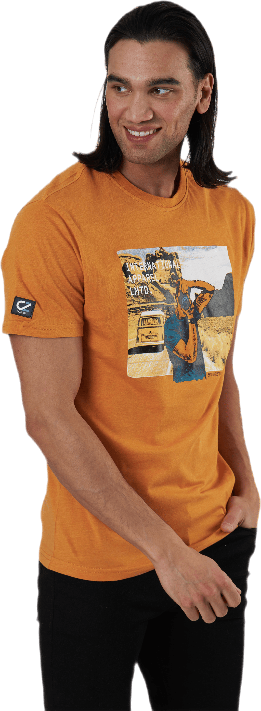 Gooding M SS Tee Orange, Male, Apparels, T-shirt, Orange, XXXL