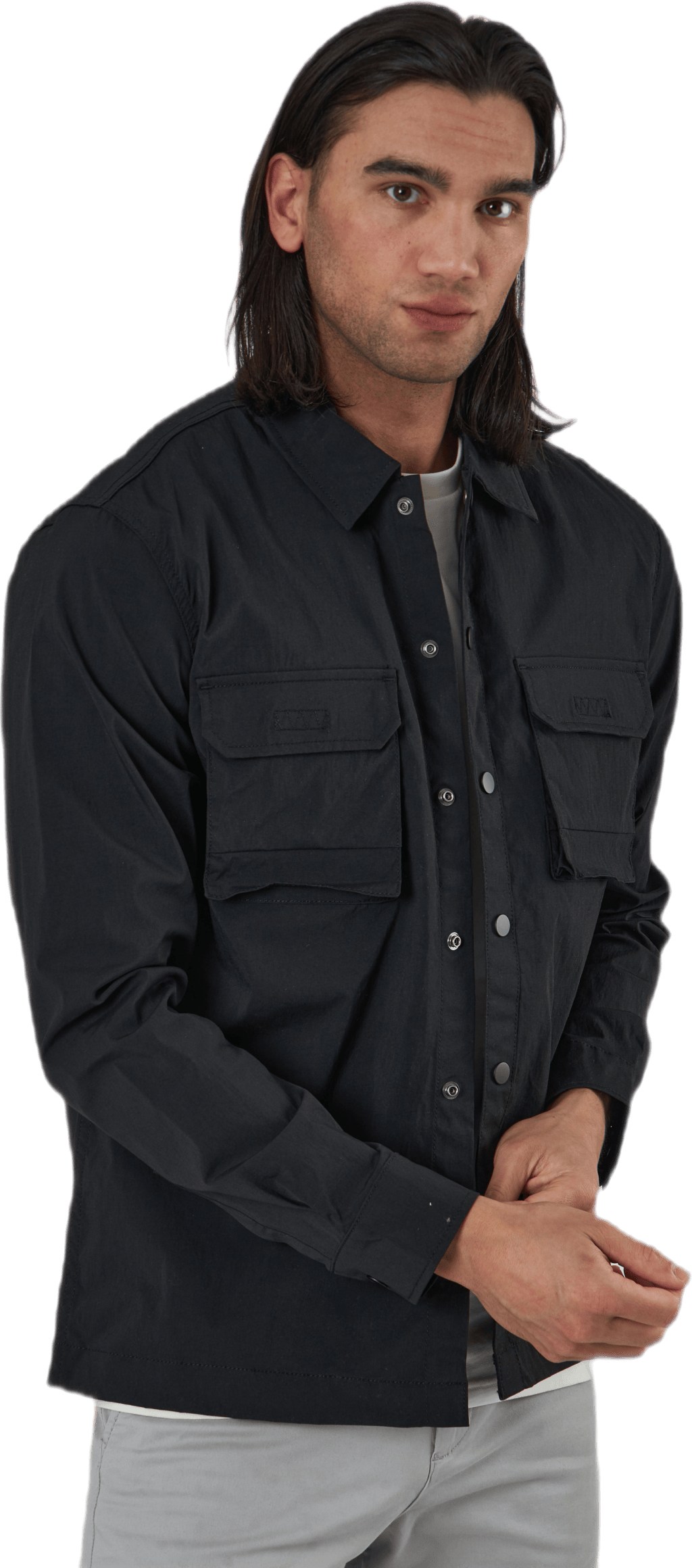 Gordon Tripple Shirt Ls Black