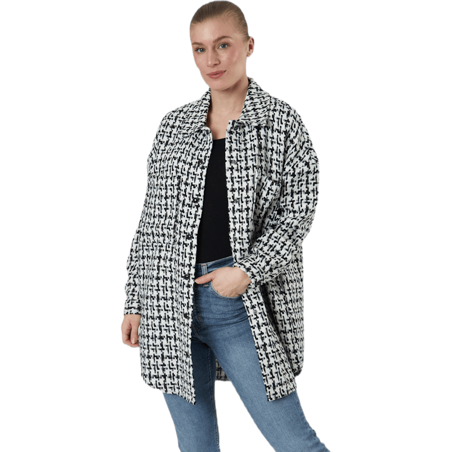 Sally Boucle Shacket Cc Otw White