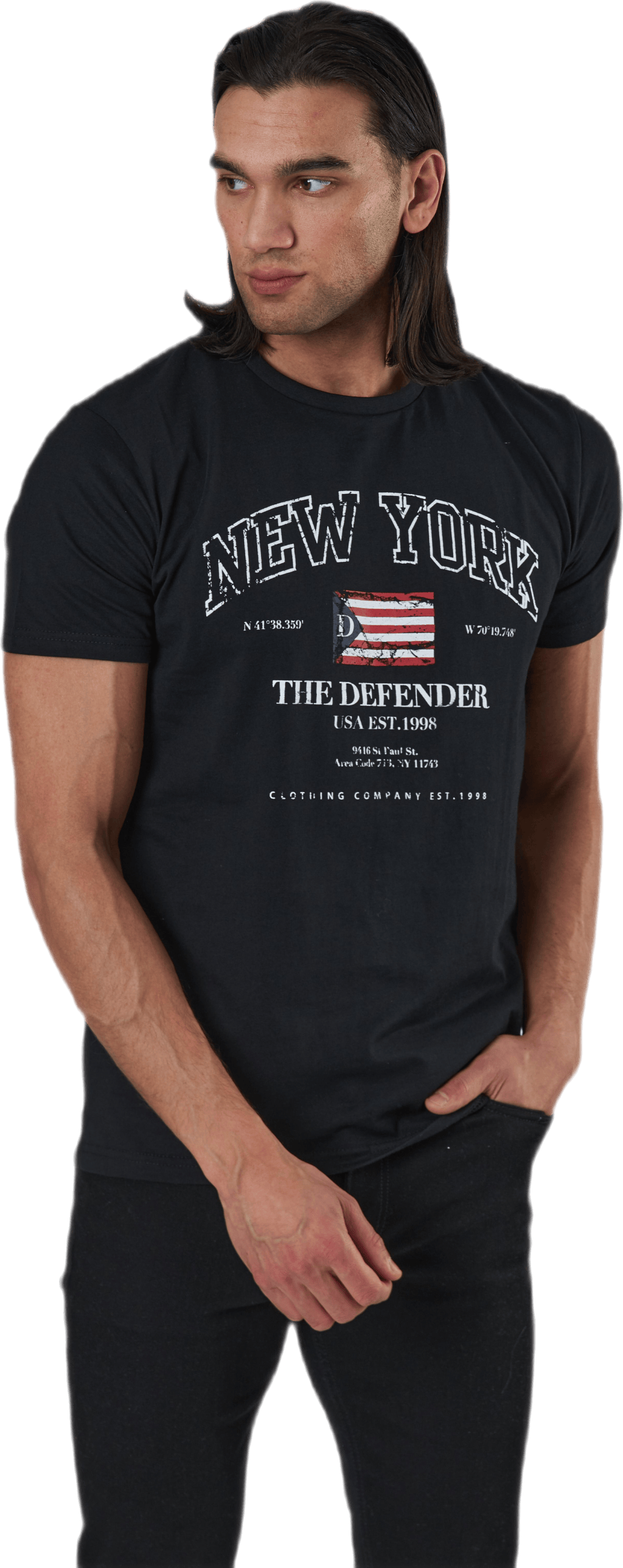 Loui Tee Black, Male, Apparels, T-shirt, Black, S