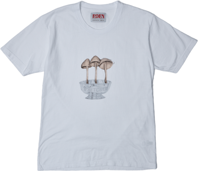 Wretched Mushrooms Shortsleeve White / Black