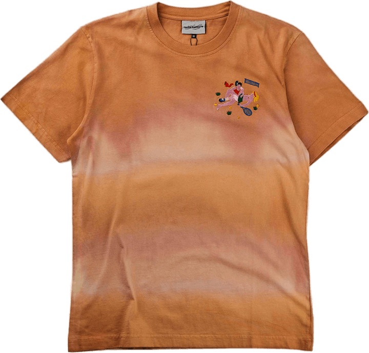 Wimbledong Tie Die, Unisex, Kleding, T-shirt, Oranje, M