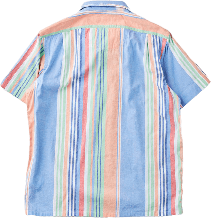 Classic Fit Striped Camp Shirt
