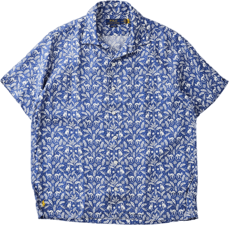 Classic Fit Tropical Linen Camp Shirt