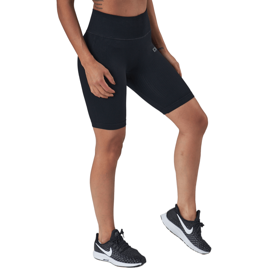 Ribbed Define Seamless Biker S Black