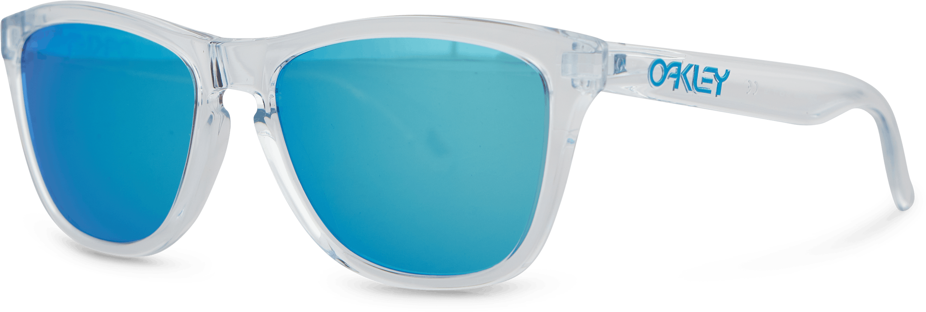 Frogskins Crystal Clear W/ Prizm Sapphir, Unisex, Udstyr, Solbriller, Hvid, ONESIZE
