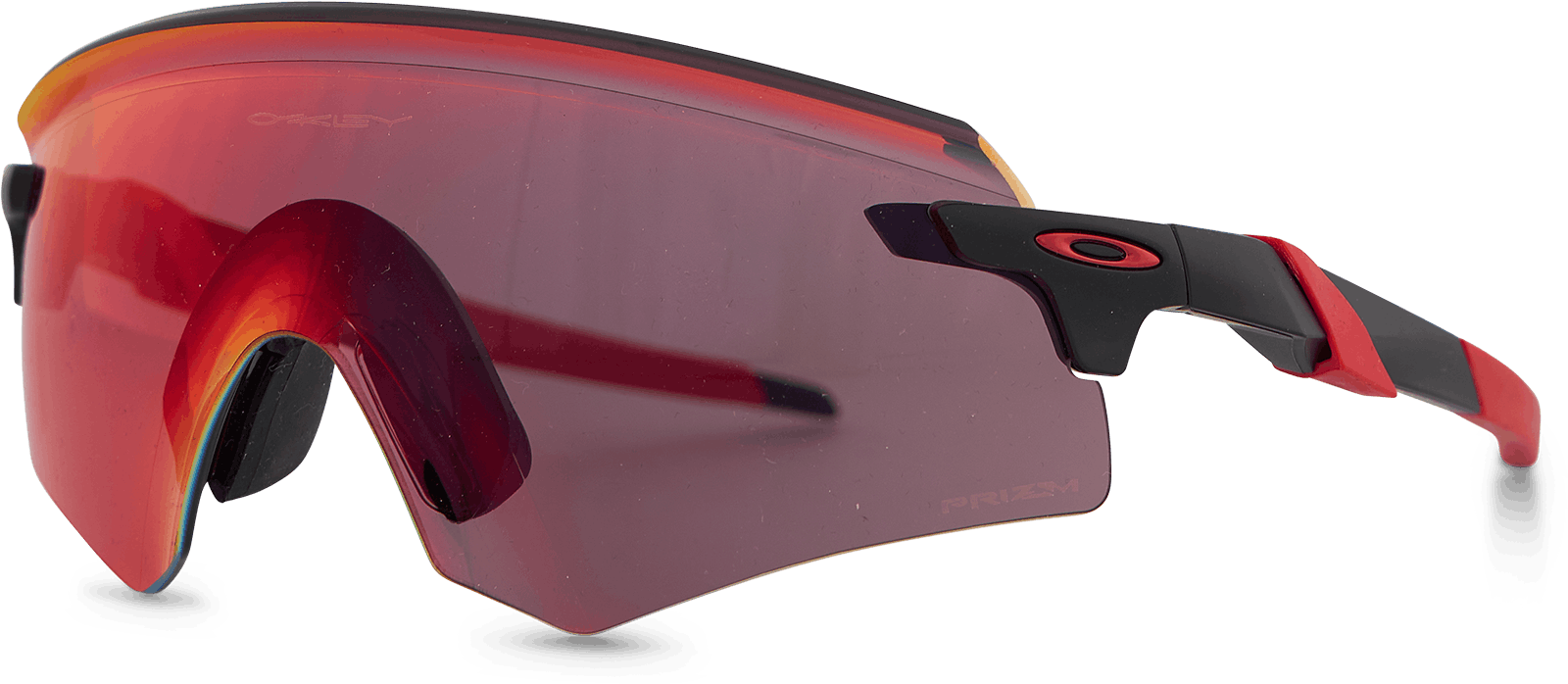 Encoder Matte Black W/ Prizm Road, Unisex, Udstyr, Solbriller, Rød, ONESIZE