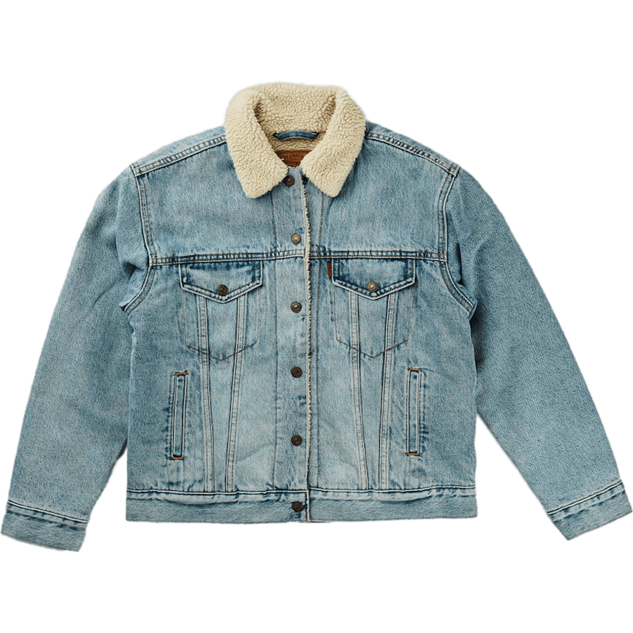 Exbf Sherpa Trucker Strangerwa Light Indigo – Worn In